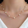 Double Layer Imitation Pearl Necklace with Delicate Chain 45cm - Image 4
