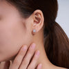 Emerald Heart Oval Pear Bubble Stud Earring for Women Silver Plated Women Earring - Image 3