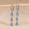 French Design Water Drop Ear Piercing Earrings Stainless Steel Crystal Women's Earring Daily Wear Jewelry - Image 12
