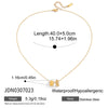 Pearl Look Bead Necklace with Clear Stone Pendant in Gold Tone - Image 10