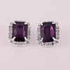 Hot Pink Crystal Clip Earrings For Women Jewelry Charm Geometric Shape Bridal Earrings Wedding Prom Jewelry Gifts - Image 15
