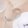 Stainless Steel Cuff Bracelet on Hand Women Geometric Flower Leaves Eye Adjustable Open Gold Color Bangle Jewelry - Image 9