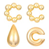 C-Shaped Clip-On Ear Cuff with Water Drop Detail - Image 6