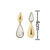 Water Drop Earrings Heavy Metal Water Drop Pendant Asymmetric Earrings Shiny Zircon Sexy Women's Golden Jewelry Christmas Gift - Image 6