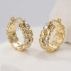 Vintage Copper Material Heart-shaped Golden Plated Hoop Earrings Women's Banquet Daily Versatile Jewelry Craft - Image 6