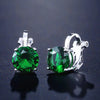 Round Cubic Zirconia Copper Clip Earrings For Women Gold Color Crystal Metal Earring Party Wedding Daily Jewelry - Image 12
