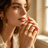 Beat Pattern Wave Plain Ring Gold Plated Women's Rings 316L Stainless Steel Accessories - Image 3