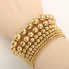 Stainless Steel Elastic Strand Beads Bracelets Bangles For Woman Beaded Chain Bracelet 21cm - Image 4