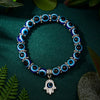 Classic Turkish Lucky Evil Eye Bracelets for Men Women Blue Evil Eye Palm Butterfly Pendant Beads Bangles Handmade Charm Jewelry - Image 1