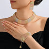 Dubai Jewelry Set Big Necklace Ethnic Style Bracelet Earrings for Women Elegant Bridal Wedding Accessories - Image 1