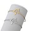Hollow Horse Head Charm Bracelet Adjustable Stainless Steel Chain Bracelets Jewelry - Image 1