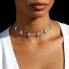 Bling CZ Paved 3pcs North Star Choker Double Chain Necklace for Women Modern Jewelry Gold Color Layer Chokers - Image 6
