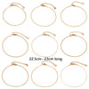 304 Stainless Steel Anklet Gold Color Leg Chain For Women Barefoot Beach Foot Show Simple Anklet 22.5cm(8 7/8") long, 1 Piece - Image 2