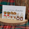 12/20 Pair Christmas Earring Set For Women Shiny Crystal Zircon Snowflake Elk Bowknot Elk Xmas Tree Earring Year Gifts - Image 24