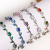 Leaf Branch Bracelet with Cubic Zirconia Details in Gold-Tone or Silver-Tone - Image 5