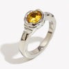 Women's Shiny Single Champagne Color Zircon Thin Rings Gold Plated Stainless Steel Jewelry Accessories - Image 7