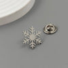 hip-hop snowflake hollow stainless steel gold-plated badge, suit lapel pin black, men's brooch set - Image 3