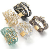 Hollow Star Metal Beads Leather Bracelet Multilayer Glitter Filled Slim Strips Wrap Bracelets Female Jewelry Gifts - Image 5