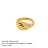 Twist Ring Bread Shape Silver Color Gold Color Rings For Women Accessories Finger Jewelry Gifts - Image 7