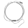 Double Layered Square Tassel Necklace For Man Titanium Steel Clavicle Chain Korean Design Jewelry Kpop Accessories - Image 6