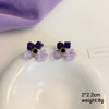 Flower Hanging Earrings for Women Pink White Color Translucent Petals Crystal Imitation Pearl Female Dangle Earrings - Image 21