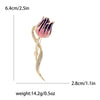 Resin Tulip Brooch for Women Unisex Rhinestone Flower Pin Pearl Plant Lapel Pin Banquet Party Backpack Gifts Jewelry Accessories - Image 24