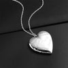 Silver Color Love Heart Photo Frame Pendant Necklace For Women I Love You Flower Pattern Heart Openable Locket Necklace Jewelry - Image 26