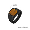 Stylish Square Stone Ring for Men, Stainless Steel Signet Ring,Birthday Party Gift for Him Dad - Image 14
