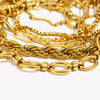 Blade Chain Figaro Chain Twists Chain Bracelet Gold Plated 316L Stainless Steel Jewelry Women's Hand Bracelets - Image 2