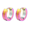 Creative Hip-Hop Rivet Heart Hoop Earrings For Women Stainless Steel Geometric Ear Buckle Piercing Cool Rock Punk Stud Jewelry - Image 13