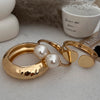 4 Styles Creative Imitation Pearls Chunky Spring Bangle Women Hip Hop Heavy Metal Open Wide Cuff Bangle Jewelry - Image 6