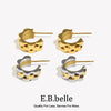 Cool Thick Chunky Watchband Small Hoop Earrings Gold Silver Color Metal Stainless Steel Earrings For Woman - Image 1