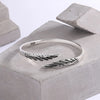 Retro Thai Silver Feather Simple Silver Personalized Design Wings Opening Bracelets - Image 3