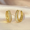 Classics Full Zircon Inlay Earrings For Women Men Personalized Silver Color Gold Color Metal Party Daily Jewelry - Image 2