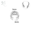 ZS 1PC 2/4/6/8G Spike Horseshoe Nose Ring Stainelss Steel Cone Large Gauge Piercings Internal Threaded Septum Nose Ear Expander - Image 10