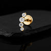 Titanium Climber 4 CZ Cartilage Helix Stud 16G Dainty Flat Back Labret Earlobe Piercing Jewelry - Image 4