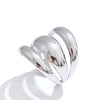 Arrivals Glossy Stainless Steel Layered Hollow Open Ring for Women Distinctive Geometric Attractive Jewelry - Image 8