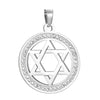 Star of David Stainless Steel Vintage Necklace Clear Zircon Round Pendant Necklaces Jewelry Wedding Gift for Women Men - Image 12