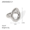 Minimalist Asymmetric Hollow Ring in Stainless Steel - Image 11
