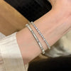 silver Vintage simple style sunflower Brushed bracelet for women inlay diamonds light bangles wedding jewelry gift - Image 4