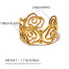 Stainless Steel Spiral Adjustable Open Rings for Women Gold Plated Ladies Jewelry for Vacation Etc - Image 10