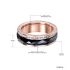Titanium Steel and Ceramic Ring with Cubic Zirconia in US Sizes 6 to 9 - Image 13