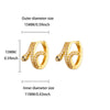 Zircon Hoop Earrings for Women Gold Color Stainless Steel Butterfly Heart Snake Earring Party Wedding Jewelry Gif - Image 18