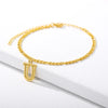 Vintage 26 Initial Letter Pendant Cuban Chain Anklet Gold Plated Leg Ankle Bracelets For Women - Image 28