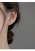 silver Flower Stud Earrings for Women Elegant Wedding Jewelry - Image 4