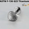 1PC Moon Titanium Cartilage Earrings Stud 16G Internally Threaded Helix Heart Ear Tragus Piercing Body Jewelry - Image 27