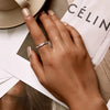 Silver Simple Twisted Rope Ring, Gold Plated Cubic Zirconia Eternity Band Stackable for Women Engagement - Image 13