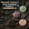 Crystal Mysterious Viking Compass Symbol Pendant Guardian Style Men's and Women's Jewelry Necklaces - Image 1