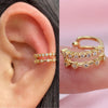 1Pc Geometry Crystal CZ Leaf Clip Earring For Women Without Piercing Punk Vintage Star Ear Cuff Wrap Adjustable Jewelry - Image 1