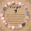 Mhs.sun 12 Star Zodiac Sign Pink Zebra Stone Beaded Bracelets Constellation Birthday Party Jewelry For Women Men - Image 8